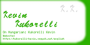 kevin kukorelli business card